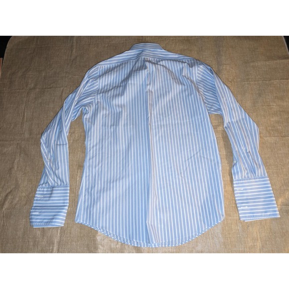 Brooks Brothers Men's Blue Striped Long Sleeve Button Up Size 16-34 - Picture 3 of 5